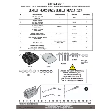 Csomagtartó BENELLI TRK702 / TRK702 X (2023-2025) GIVI
