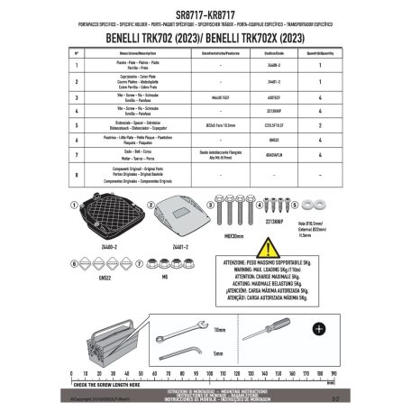 Csomagtartó BENELLI TRK702 / TRK702 X (2023-2025) GIVI
