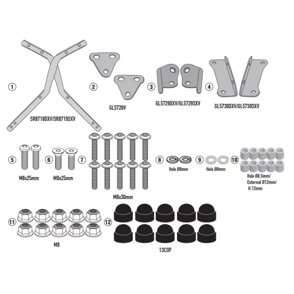 Csomagtartó BENELLI TRK702 / TRK702 X (2023-2025) GIVI Csomagtartó BENELLI TRK702 / TRK702 X (2023-2025) GIVI