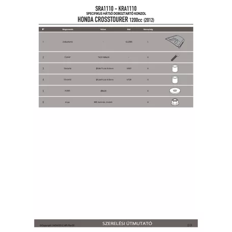 Csomagtartó alap Honda Crosstourer 1200 / Crosstourer 1200 DCT (2012-2018) GIVI alumínium