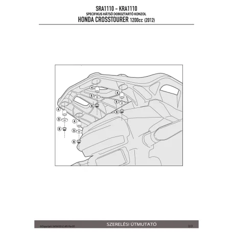 Csomagtartó alap Honda Crosstourer 1200 / Crosstourer 1200 DCT (2012-2018) GIVI alumínium