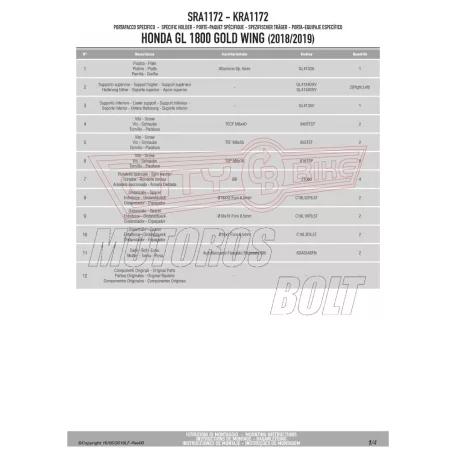 Csomagtartó alap Honda GL 1800 Gold Wing (2018-2024) GIVI