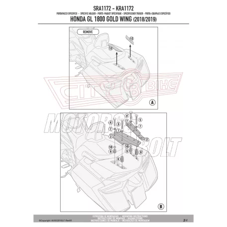 Csomagtartó alap Honda GL 1800 Gold Wing (2018-2024) GIVI