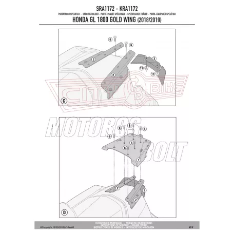 Csomagtartó alap Honda GL 1800 Gold Wing (2018-2024) GIVI