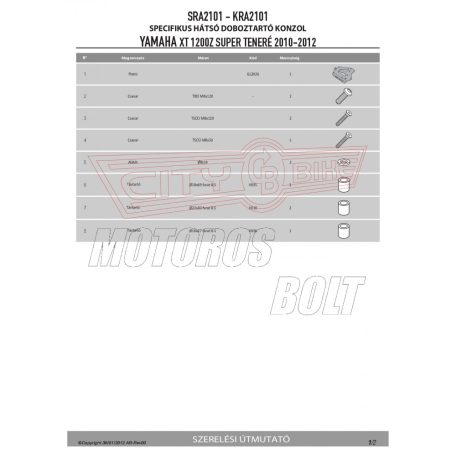 Csomagtartó alap Yamaha XT 1200Z Super Teneré (10-20) / Yamaha XT 1200ZE Super Teneré (14-20) GIVI alumínium