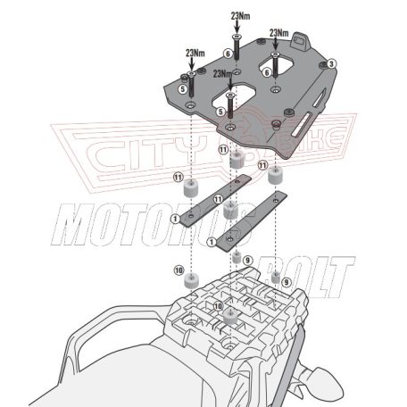 Csomagtartó kar Suzuki DL 650 V-Strom (2017-2024) / Suzuki DL 1000 V-Strom (2017-2019) GIVI