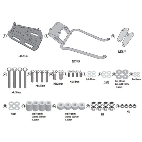 Csomagtartó alap SUZUKI GSX S1000 GX (2024-2025) GIVI
