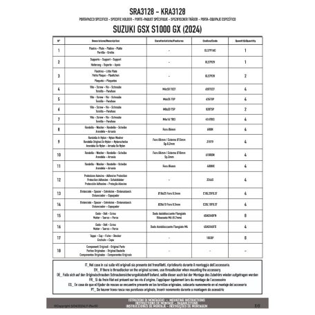 Csomagtartó alap SUZUKI GSX S1000 GX (2024-2025) GIVI