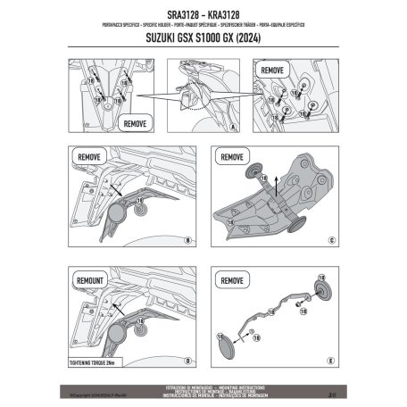 Csomagtartó alap SUZUKI GSX S1000 GX (2024-2025) GIVI