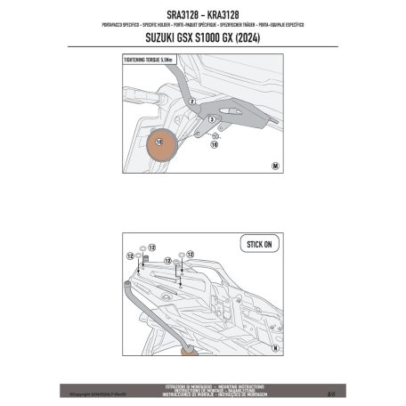 Csomagtartó alap SUZUKI GSX S1000 GX (2024-2025) GIVI
