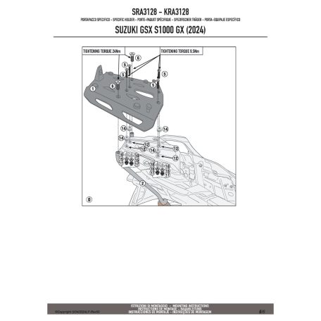 Csomagtartó alap SUZUKI GSX S1000 GX (2024-2025) GIVI