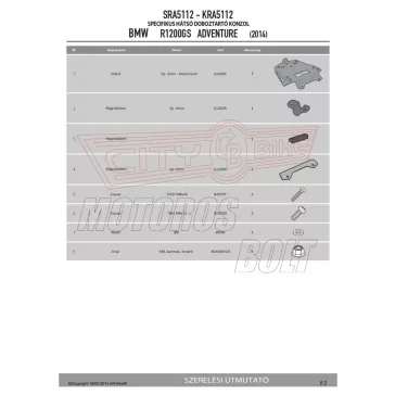   Csomagtartó alap BMW R 1200 GS ADVENTURE (14-18) / BMW R 1250 GS Adventure (2019-24) GIVI alumínium