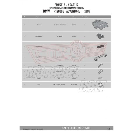 Csomagtartó alap BMW R 1200 GS ADVENTURE (14-18) / BMW R 1250 GS Adventure (2019-24) GIVI alumínium