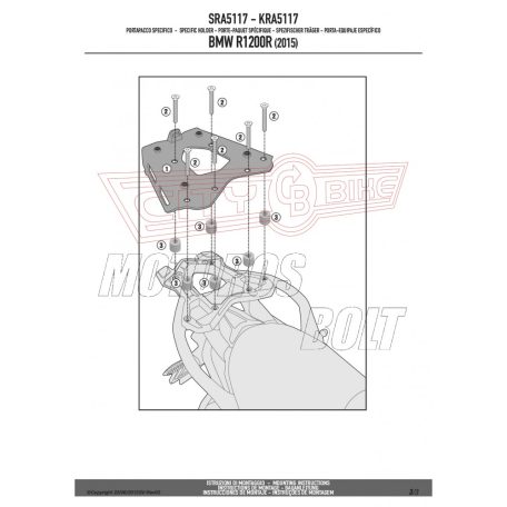 Csomagtartó alap BMW R 1200 R (2015-2018) / BMW R 1200 RS (2015-2018) BMW R 1250 R (19 > 24) BMW R 1250 RS (19 > 22) GIVI alumínium