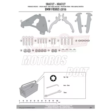   Csomagtartó alap BMW F 750 GS (2018-2023) / BMW F 850 GS (2018-2023) GIVI