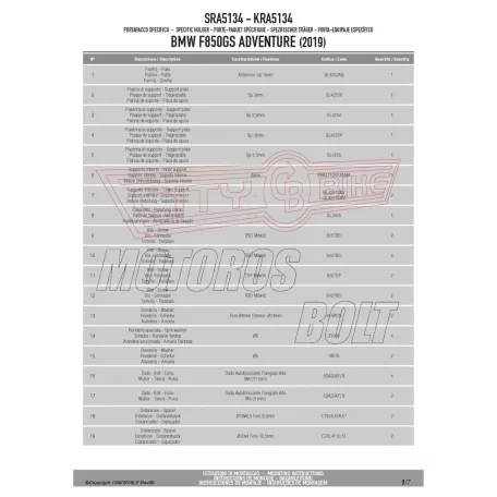 Csomagtartó alap BMW F 850 GS Adventure (2019-2023) GIVI