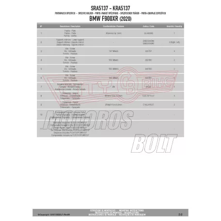 Csomagtartó alap BMW F 900 R (2020-2025) / BMW F 900 XR (2020-2025) GIVI