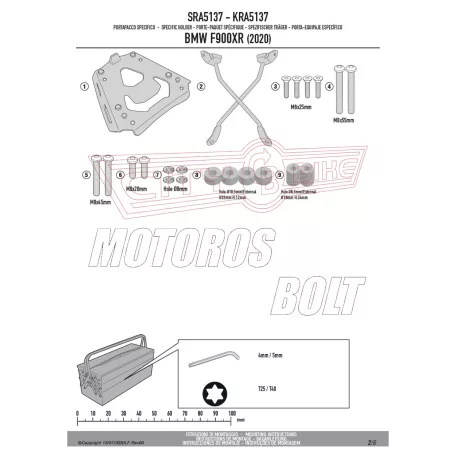 Csomagtartó alap BMW F 900 R (2020-2025) / BMW F 900 XR (2020-2025) GIVI