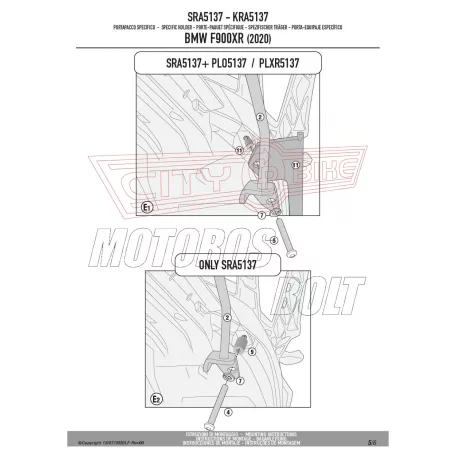 Csomagtartó alap BMW F 900 R (2020-2025) / BMW F 900 XR (2020-2025) GIVI