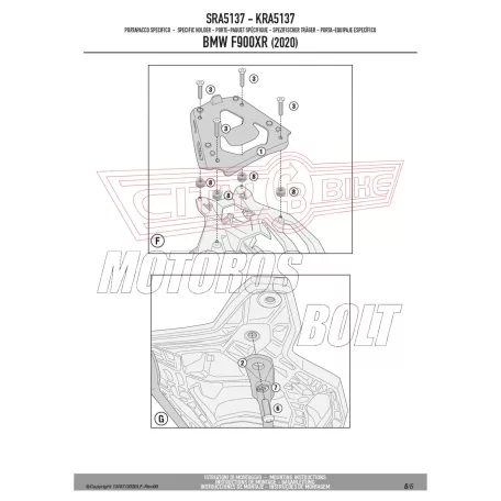 Csomagtartó alap BMW F 900 R (2020-2025) / BMW F 900 XR (2020-2025) GIVI