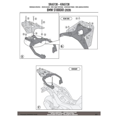 Csomagtartó alap BMW S 1000 XR (2020-2024) GIVI