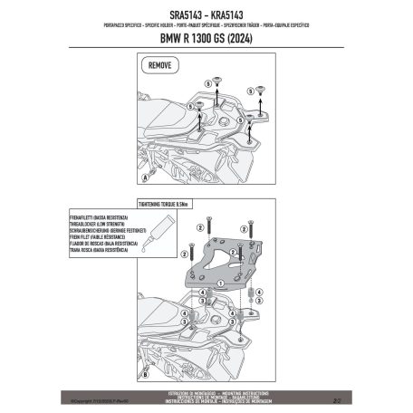 Csomagtartó alap BMW C 400 X(2025)/C 400 GT(2025)/ R 1300 GS (2024-2026)/ R 1300 GS Adventure (2025) GIVI