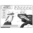 Csomagtartó alap BMW K 1200 R (05-08) / K 1300 R (09-16) GIVI alumínium