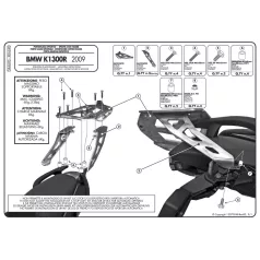   Csomagtartó alap BMW K 1200 R (05-08) / K 1300 R (09-16) GIVI alumínium