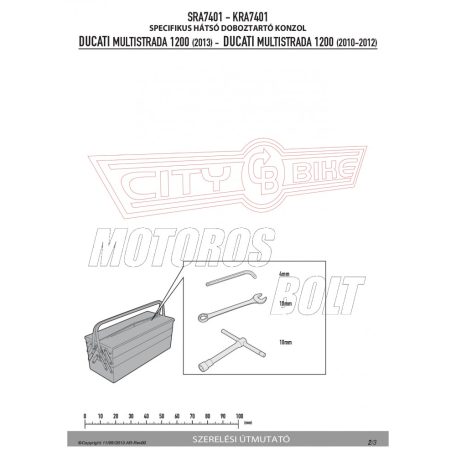 Csomagtartó alap DUCATI MULTISTRADA 1200 (10-14) GIVI alumínium