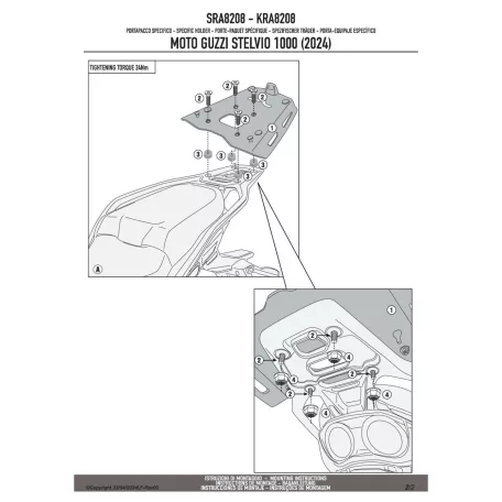 Csomagtartó alap MOTO GUZZI Stelvio 1000 (2024) GIVI