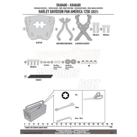 Csomagtartó alap GIVI SRA8400