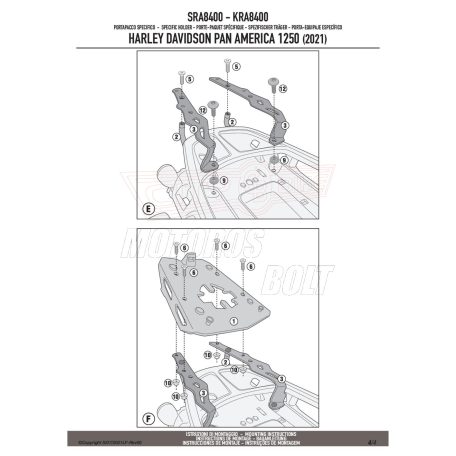Csomagtartó alap GIVI SRA8400