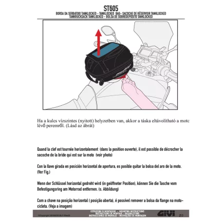 Tanktáska GIVI Sport-T ST605+ TanklockED felfogatással