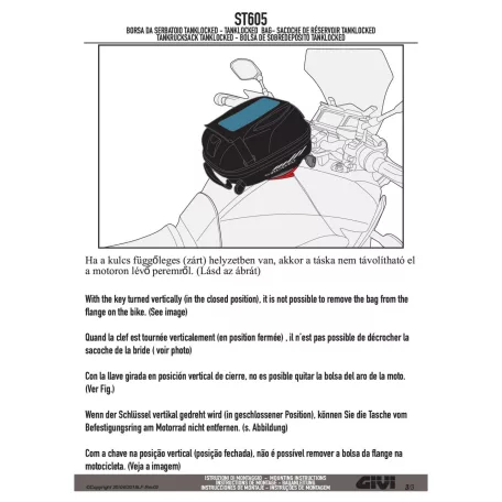 Tanktáska GIVI Sport-T ST605+ TanklockED felfogatással