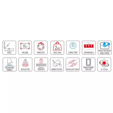 GIVI ST612 TANKLOCK tanktáska – 12–15L bővíthető, esővédővel és telefontartóval