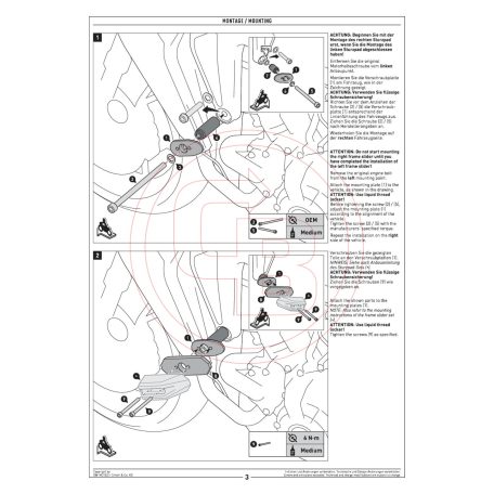 SW-MOTECH bukógomba szett YAMAHA XSR 900, MT-09 – Váz- és blokkvédelem