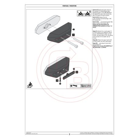 SW-MOTECH bukógomba szett YAMAHA XSR 900, MT-09 – Váz- és blokkvédelem