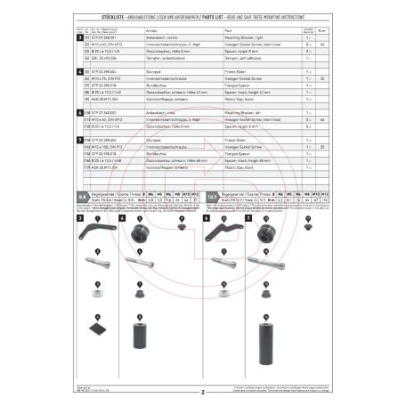 SW-MOTECH bukógomba szett BMW S 1000 R (2013-2016) – Váz- és blokkvédelem