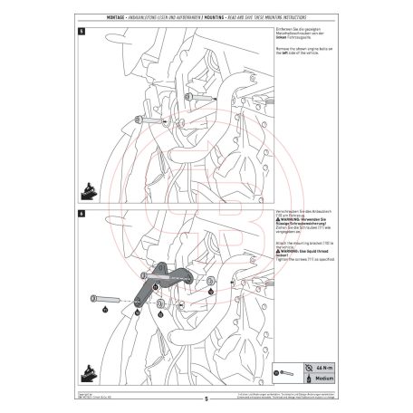 SW-MOTECH bukógomba szett BMW S 1000 R (2013-2016) – Váz- és blokkvédelem