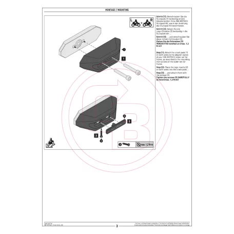 SW-MOTECH bukógomba szett BMW F 900 R – Váz- és blokkvédelem