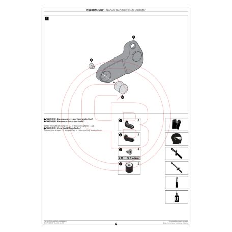 SW-MOTECH bukógomba szett BMW S 1000 XR / M 1000 XR – Váz- és blokkvédelem