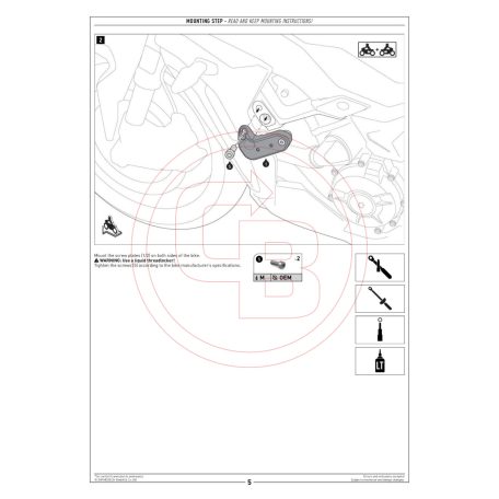 SW-MOTECH bukógomba szett BMW S 1000 XR / M 1000 XR – Váz- és blokkvédelem
