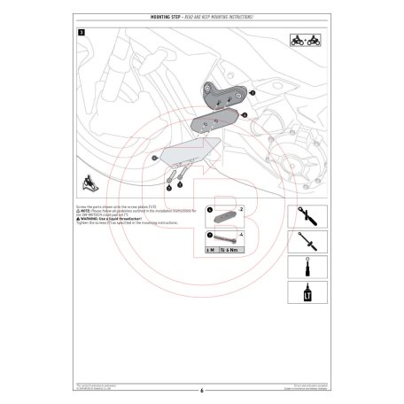 SW-MOTECH bukógomba szett BMW S 1000 XR / M 1000 XR – Váz- és blokkvédelem