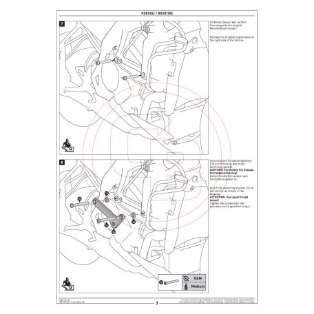 SW-MOTECH bukógomba szett BMW S 1000 R (2016-2020) – Váz- és blokkvédelem