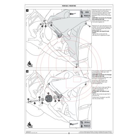 SW-MOTECH bukógomba szett BMW S 1000 R (2016-2020) – Váz- és blokkvédelem