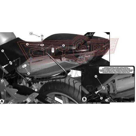 Oldaltáska tartó cső Honda CBF 500 (04-12) / Honda CBF 600S/ CBF 600N (04-12) /Honda CBF 1000 / ABS (06-09) GIVI