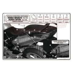   Oldaltáska tartó cső Honda CBF 500 (04-12) / Honda CBF 600S/ CBF 600N (04-12) /Honda CBF 1000 / ABS (06-09) GIVI