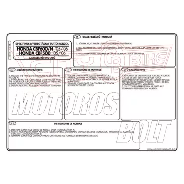   Oldaltáska tartó cső Honda CBF 500 (04-12) / Honda CBF 600S/ CBF 600N (04-12) /Honda CBF 1000 / ABS (06-09) GIVI