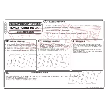   Oldaltáska tartó Honda Hornet 600 / Hornet 600 ABS (07-10) GIVI