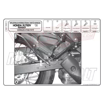 Oldaltáska tartó Honda XL 700V Transalp (08-13) GIVI